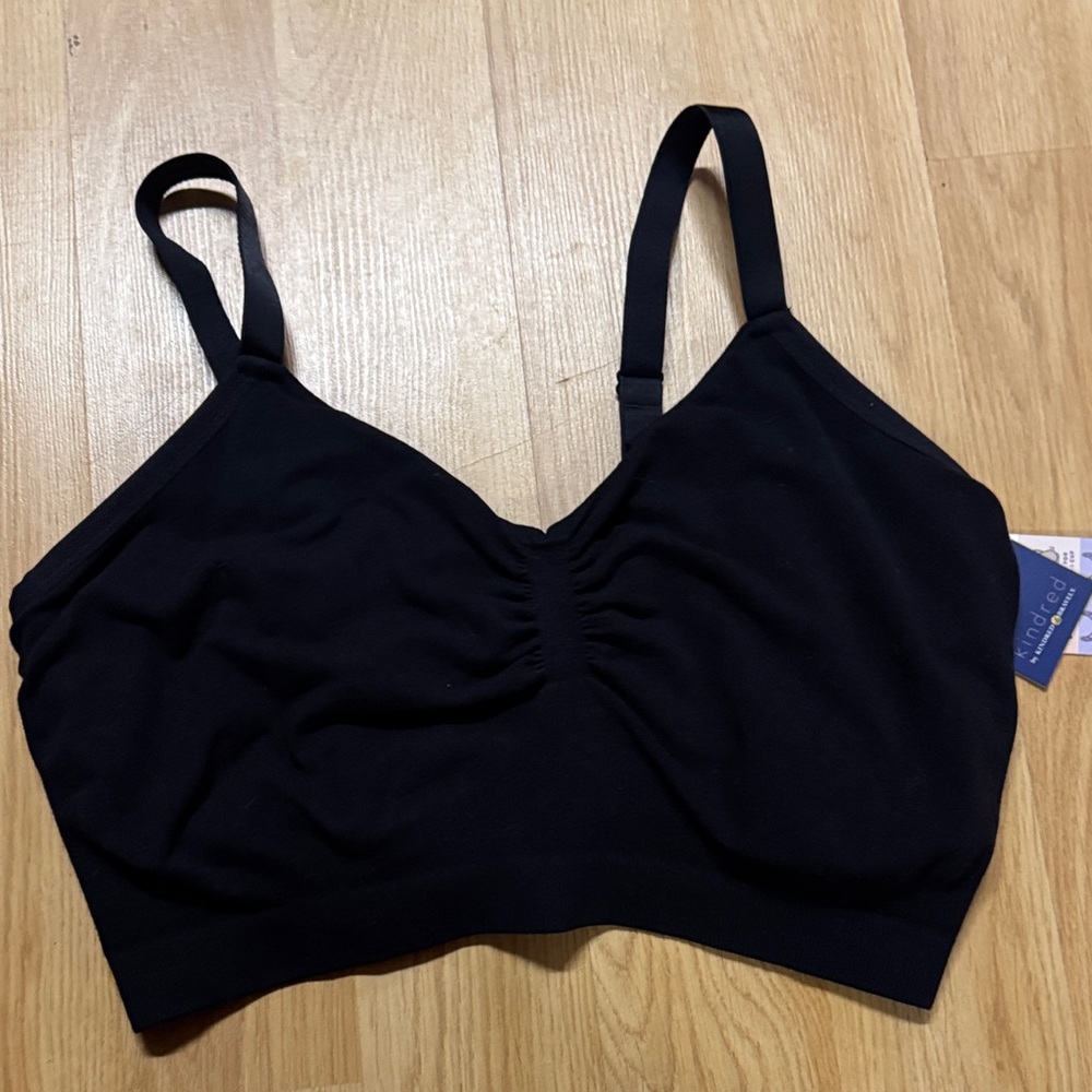 Kindred Bravely NWT Black XL busty nursing bra 38DDD 40DDD to I bust NEW - Picture 2 of 10